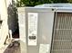 Close up of an air conditioning unit sticker with technical information at 133 Grove Branch Rd, Winter Haven, FL 33880
