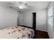 Bright bedroom with hardwood floors, ceiling fan and closet at 150 Dempsey Way, Orlando, FL 32835