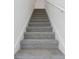 Carpeted stairs lead upwards, featuring a white railing against a white wall at 16403 Bird Of Paradise Ave, Clermont, FL 34714