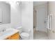 Bright bathroom featuring a marble vanity, neutral tile flooring, and a shower-tub combination at 19319 Briercrest Trl, Orlando, FL 32833
