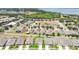 Aerial view of a community featuring new homes and lake views at 2731 Rowan St, Tavares, FL 32778