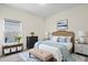 Inviting bedroom with a comfortable bed, stylish decor, and a window that provides natural light at 3532 Yarian Dr, Haines City, FL 33844