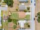Aerial view of single-story home highlighting the property boundary and its location within the neighborhood at 3823 Martin St, Orlando, FL 32806