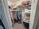 Organized closet with shelves and hanging space, ideal for maximizing storage and keeping belongings tidy at 4382 Sw 171St Pl, Ocala, FL 34473