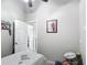 Bedroom with neutral walls, an open door, and comfortable bed at 509 Artisan St # 43, Orlando, FL 32824