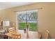 Sunlit dining area featuring a wooden table and chairs, offering a cozy atmosphere for meals at 600 Fallsmead Cir, Longwood, FL 32750