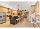 Modern kitchen with stainless steel appliances, a large island, and barstool seating at 7645 Recife Dr, Kissimmee, FL 34747
