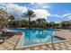 Community pool area features a pool, lounge chairs, palm trees, and ample seating at 810 Greybull Run, Lake Mary, FL 32746