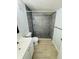 Updated bathroom featuring modern fixtures, tile shower and floors at 855 Marion Dr, Mount Dora, FL 32757