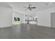 Open-concept living space with recessed lighting, a ceiling fan, and view into the kitchen at 1365 Lake Dr, Casselberry, FL 32707