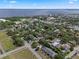 Wide aerial view of the neighborhood and property, showcasing its location near a body of water and local amenities at 216 S Holly Ave, Sanford, FL 32771