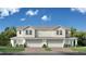 Charming attached two-story home with two-car garage, front lawns, and a manicured landscape at 6442 Horseshoe Lane Way, St Cloud, FL 34773