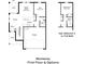 The first floor of the Monterey floor plan has an entry, living spaces, kitchen, flex room and a two-car garage at 6442 Horseshoe Lane Way, St Cloud, FL 34773