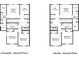 Upstairs floorplan featuring bedrooms, bathrooms, and a flex space in the Coronado and Carmel house models at 6450 Horseshoe Lane Way, St Cloud, FL 34773