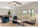 Inviting living room with neutral tones, comfortable seating, and abundant natural light from large windows at 660 Egret Place Dr, Winter Garden, FL 34787