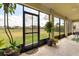 Relaxing screened porch offers outdoor living space and views of the backyard and neighborhood at 660 Egret Place Dr, Winter Garden, FL 34787