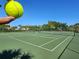 Well-maintained community tennis court on a sunny day with lush landscaping at 660 Egret Place Dr, Winter Garden, FL 34787