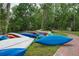 Kayaks and canoes are available for launching along a brick path in the community at 934 Deerwood Loop, Longwood, FL 32779
