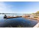 Community docks with multiple boat slips on a tranquil lake, ideal for boating enthusiasts at 151 N Orlando Ave # 115, Winter Park, FL 32789