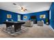 Entertain in this bonus room, complete with a pool table, sofa and television at 1803 Glenbay Ct, Windermere, FL 34786