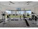 Well-equipped gym with treadmills, ellipticals, and weight machines, offering lake views at 1803 Glenbay Ct, Windermere, FL 34786
