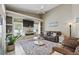 Spacious living room featuring large tv, built in shelving, and lots of natural light at 392 Bayberry Dr, Polk City, FL 33868