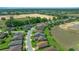An aerial view captures homes lining a street in a residential neighborhood with lush greenery surrounding the properties at 4687 Nw 35Th Lane Rd, Ocala, FL 34482