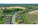 An aerial view captures homes lining a street in a residential neighborhood with lush greenery surrounding the properties at 4687 Nw 35Th Lane Rd, Ocala, FL 34482