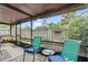 This covered and screened patio features a tiled floor, furniture and a view of the fenced yard at 512 Derby Dr, Altamonte Springs, FL 32714