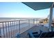 Relax on the private balcony, complete with seating, offering stunning oceanfront views of the beach at 5203 S Atlantic Ave # 416B, New Smyrna Beach, FL 32169