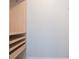This closet features built-in storage with open shelving and wood-look drawers at 6021 Village Cir # 6021, Orlando, FL 32822