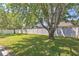 Large landscaped backyard with a privacy fence and grass at 7167 Winding Lake Cir, Oviedo, FL 32765