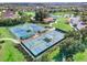 Aerial shot of community tennis and pickleball courts at 725 High Vista Dr, Davenport, FL 33837