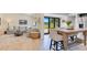 Open concept living and dining area with views of the lake and laminate floors at 9143 San Ambrosio, Orlando, FL 32836
