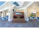 Inviting clubhouse entrance with Windsor Island Resort signage and comfortable seating at 136 Jetty Way, Davenport, FL 33897
