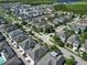 Expansive aerial view of a neighborhood featuring tree-lined streets, diverse homes, and manicured lawns at 14188 Walcott Ave, Orlando, FL 32827