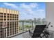 Relaxing balcony with seating and stunning views of the lake at 150 E Robinson St # 1219, Orlando, FL 32801
