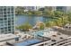 Rooftop amenities feature a pool, sport court, lounge furniture and city views at 150 E Robinson St # 1219, Orlando, FL 32801