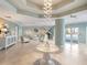 Elegant condo lobby with stylish decor, modern lighting, and comfortable seating area at 2 Oceans West Blvd # 2006, Daytona Beach Shores, FL 32118