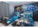 Cool bedroom decorated with 