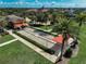 Overhead image of the bocce ball court in a lushly landscaped community at 223 Silver Maple Rd, Groveland, FL 34736