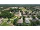 An aerial view of a well-planned neighborhood showcasing the harmonious blend of residential homes and green spaces at 2332 Pond Cove Way, Apopka, FL 32712
