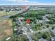 Aerial view of the home, near I-4, with neighborhood and surrounding community at 4510 Douglas St, Sanford, FL 32771