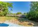Spacious backyard surrounded by lush greenery and wood fence offering privacy at 5201 Palisades Dr, Orlando, FL 32808