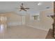 Spacious living area featuring tile flooring and a decorative fireplace at 105 Valley Ct, Longwood, FL 32779