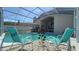 Inviting pool area with comfortable seating, set in a screened-in patio, perfect for outdoor relaxation at 10879 Norcross Cir, Orlando, FL 32825