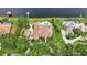 Gorgeous waterfront home showcasing a private dock, lush greenery, attached garage, and a serene setting at 13025 Water Point Blvd, Windermere, FL 34786