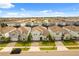 Beautiful aerial view of a well-maintained neighborhood with similar homes on tree-lined streets at 2036 Lelani Cir, Davenport, FL 33897
