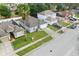 Neighborhood aerial view features the home, surrounding houses, and the layout of the street and landscape at 252 Elgin Blvd, Davenport, FL 33897