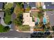 Aerial view of property highlighting the home's layout, backyard pool, and surrounding neighborhood at 2609 Chinook Trl, Maitland, FL 32751
